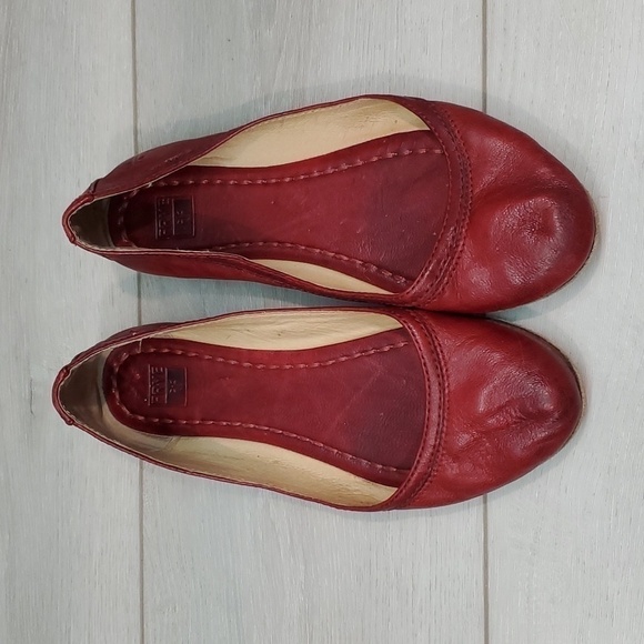 Frye Womens Regina Comfort Leather Flats Ballet Flip flop shoes sz 6.5M - Picture 4 of 12